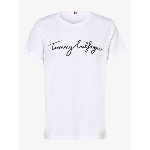 Tommy Hilfiger T-shirt damski Kobiety Dżersej biały nadruk ze sklepu vangraaf w kategorii Bluzki damskie - zdjęcie 134379263