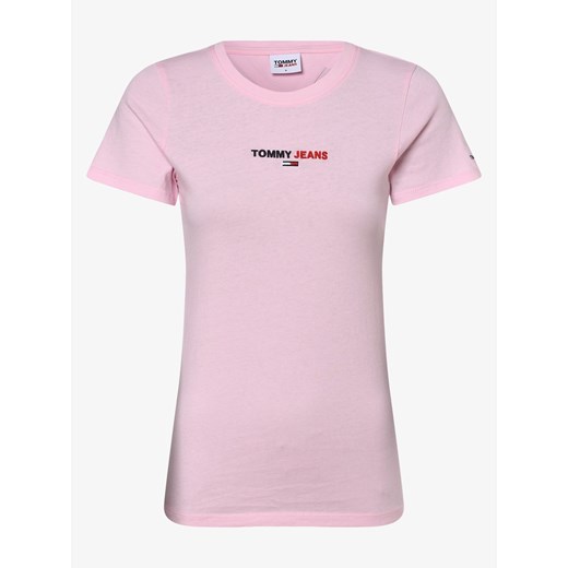 Różowa bluzka damska Tommy Jeans z jerseyu 