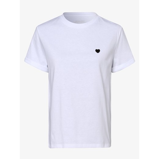 Opus T-shirt damski Kobiety Bawełna biały jednolity ze sklepu vangraaf w kategorii Bluzki damskie - zdjęcie 134379932
