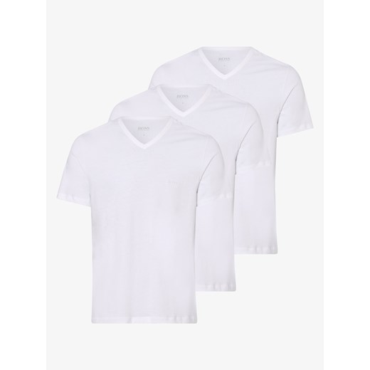 BOSS T-shirty pakowane po 3 szt. Mężczyźni Dżersej biały jednolity ze sklepu vangraaf w kategorii T-shirty męskie - zdjęcie 134381034