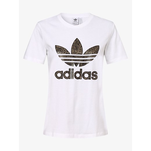 adidas Originals - T-shirt damski, biały 36 okazyjna cena vangraaf