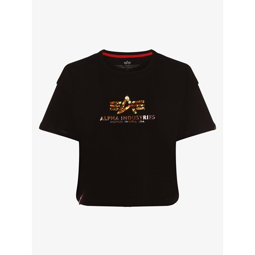 Alpha Industries - T-shirt damski, czarny Alpha Industries M vangraaf