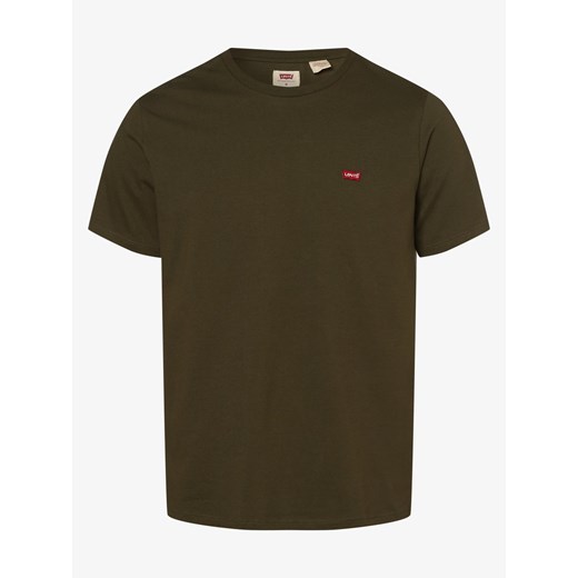 Levi's T-shirt męski Mężczyźni Bawełna khaki jednolity ze sklepu vangraaf w kategorii T-shirty męskie - zdjęcie 134381672