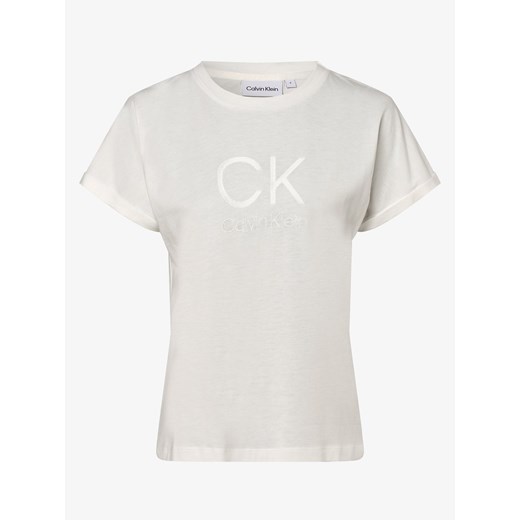 Calvin Klein - T-shirt damski, beżowy Calvin Klein M vangraaf