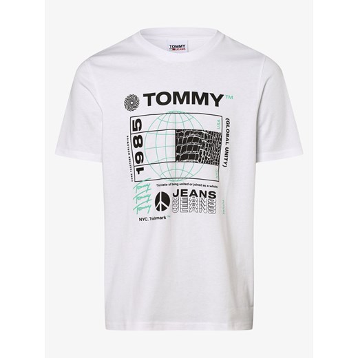 Tommy Jeans - T-shirt męski, biały Tommy Jeans XL vangraaf