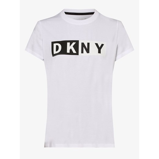 DKNY T-shirt damski Kobiety Bawełna biały nadruk M vangraaf