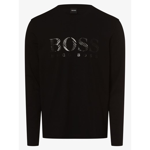 BOSS Athleisure - Męska koszulka z długim rękawem – Togn 2, czarny XL vangraaf