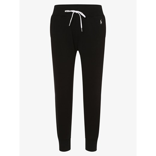 Polo Ralph Lauren Damskie spodnie dresowe Kobiety czarny jednolity ze sklepu vangraaf w kategorii Spodnie damskie - zdjęcie 134383600