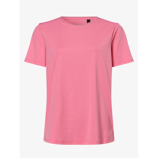 Marc Cain Collections - T-shirt damski z dodatkiem jedwabiu, różowy 42 vangraaf