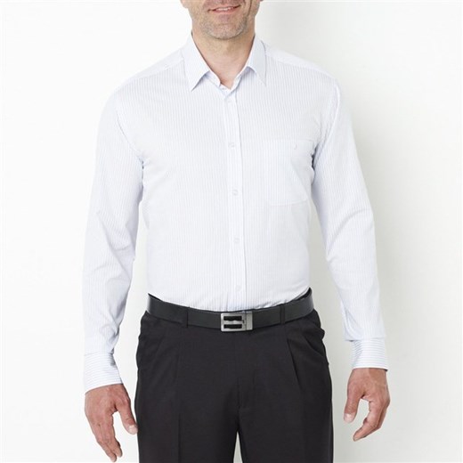 Popelinowa koszula z długim rękawem, rozmiar 2 la-redoute-pl bialy bojówki