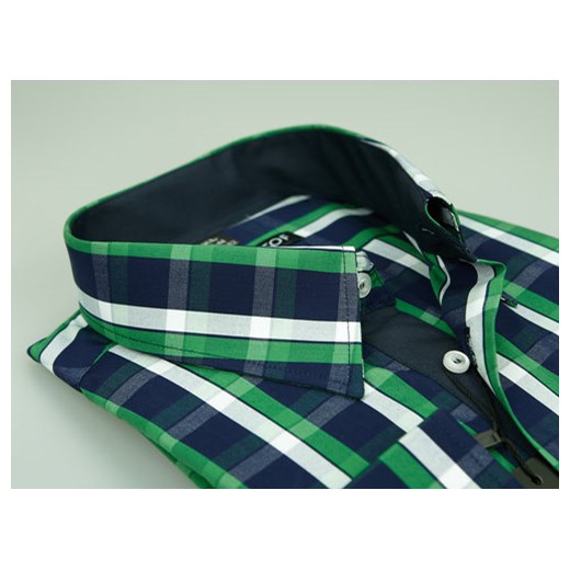 KRZYSZTOF koszula w kratę L 41-42 170/176 100% bawełna krzysztof zielony bawełniane