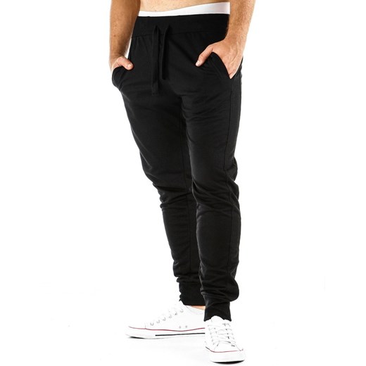Spodnie (ux0081) - Czarny dstreet czarny bawełniane