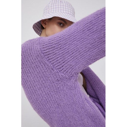 Vero Moda kardigan damski kolor fioletowy Vero Moda S promocja ANSWEAR.com