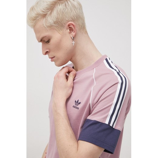 adidas Originals T-shirt bawełniany kolor różowy gładki L ANSWEAR.com