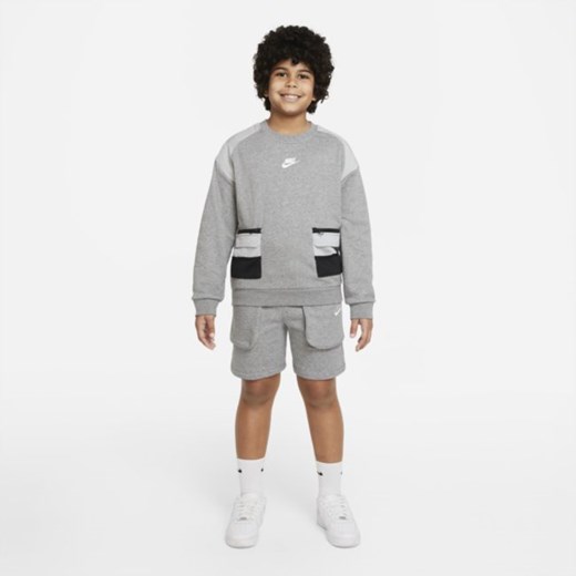 Bluza z dzianiny dresowej dla dużych dzieci (chłopców) Nike Sportswear - Szary Nike S Nike poland