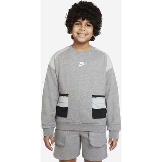Bluza z dzianiny dresowej dla dużych dzieci (chłopców) Nike Sportswear - Szary Nike L Nike poland