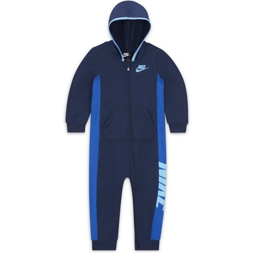 Pajacyk z kapturem dla niemowląt (12–24 M) Nike Sportswear - Niebieski Nike 24M Nike poland