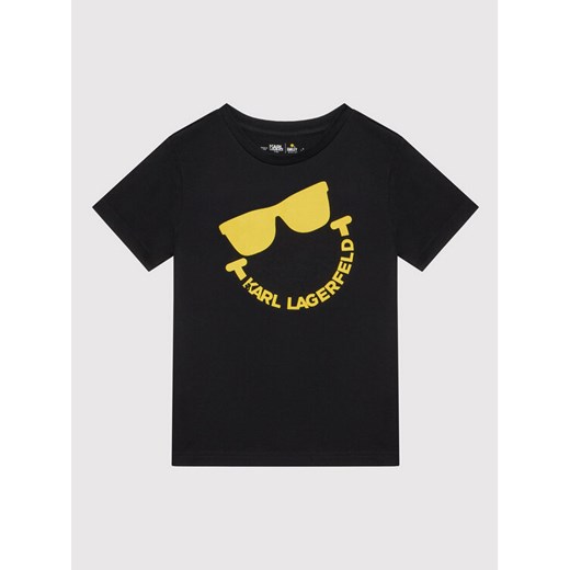 T-Shirt SMILEY WORLD Z25344 D Czarny Regular Fit Karl Lagerfeld 14Y MODIVO
