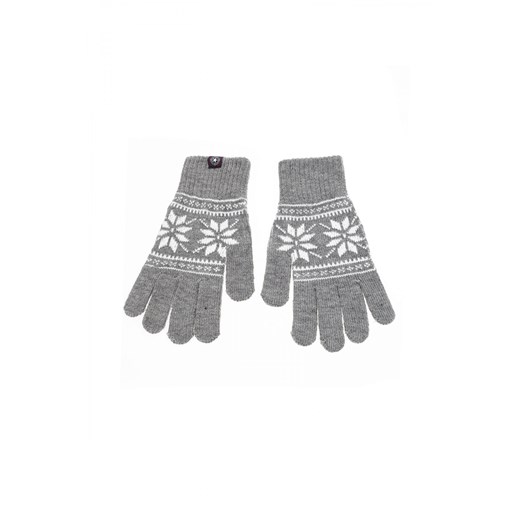 Gloves with print terranova szary nadruki