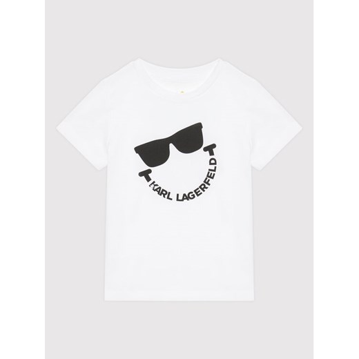 T-Shirt SMILEY WORLD Z25344 M Biały Regular Fit Karl Lagerfeld 5Y MODIVO