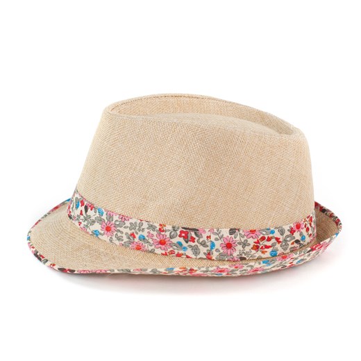Letni kapelusz trilby - szalone wzory szaleo bezowy abstrakcyjne wzory