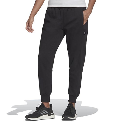 Spodnie dresowe adidas Sportswear Studio Lounge Fleece HE0421 - czarne ze sklepu streetstyle24.pl w kategorii Spodnie damskie - zdjęcie 134590924