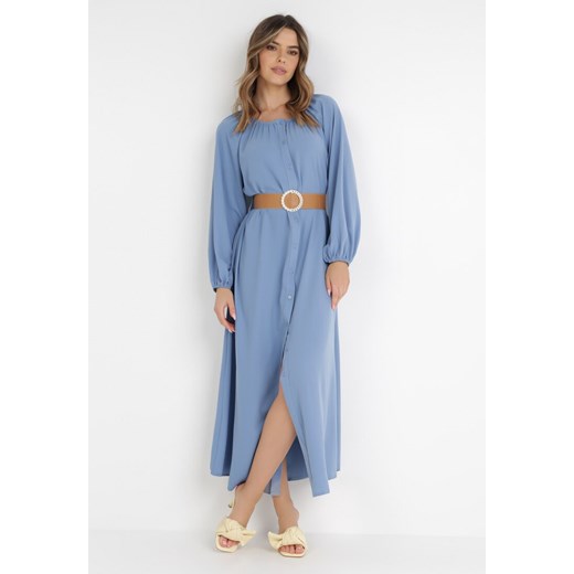 Niebieska Sukienka Dorothoe ze sklepu Born2be Odzież w kategorii Sukienki - zdjęcie 134603353