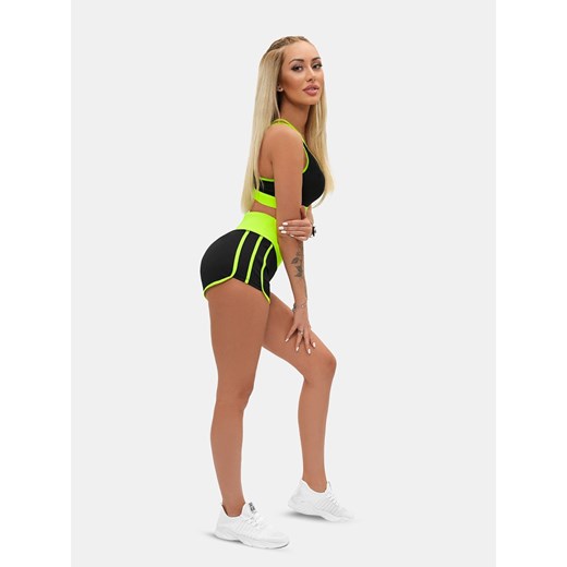 KOMPLET SPORTOWY DWUCZĘŚCIOWY DAMSKI CZARNO-ŻÓŁTO-NEONOWY OZONEE O/XL011/26Z Ozonee S ozonee.pl okazyjna cena