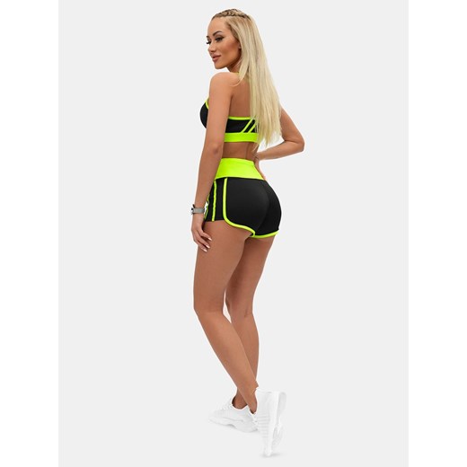 KOMPLET SPORTOWY DWUCZĘŚCIOWY DAMSKI CZARNO-ŻÓŁTO-NEONOWY OZONEE O/XL011/26Z Ozonee XL okazyjna cena ozonee.pl