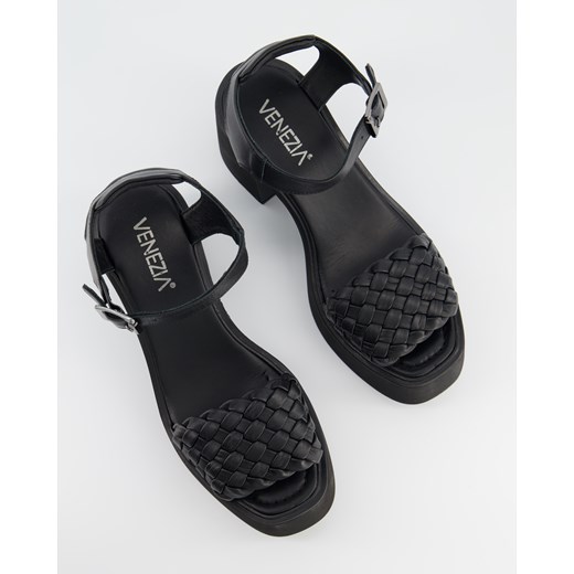 VENEZIA Sandały damskie - 44422Y655 BLACK Venezia 40 Venezia