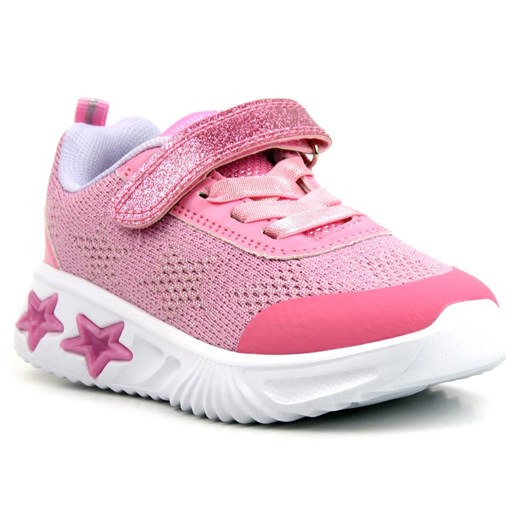 Sportowe buty dziecięce z gwiazdkami - AMERICAN CLUB ES69/22, różowe ze sklepu ulubioneobuwie w kategorii Buty sportowe dziecięce - zdjęcie 134681222