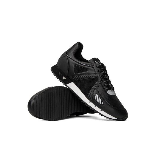 Sneakersy męskie czarne EA7 Emporio Armani X8X076 XK220 N629 Emporio Armani 41 1/3 Sneaker Peeker