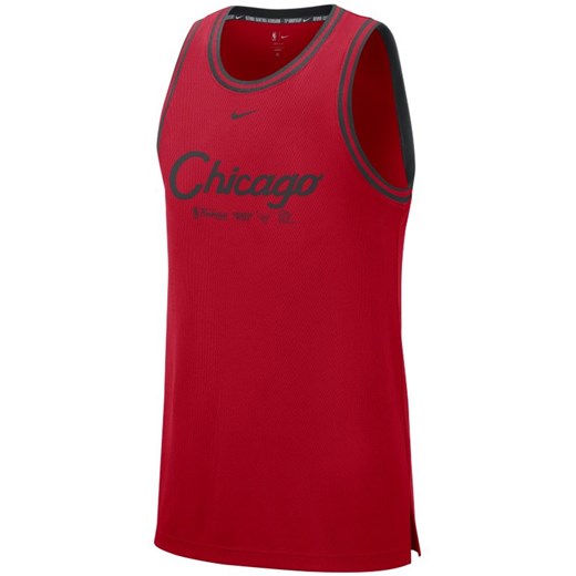 Męska koszulka bez rękawów Nike Dri-FIT NBA Chicago Bulls DNA - Czerwony Nike S Nike poland