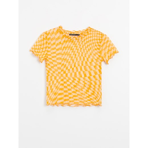 Crop top we wzory - Pomarańczowy House M House