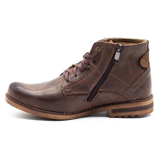 KOMODO Buty męskie zimowe 731K brązowe Komodo 43 ButyModne.pl