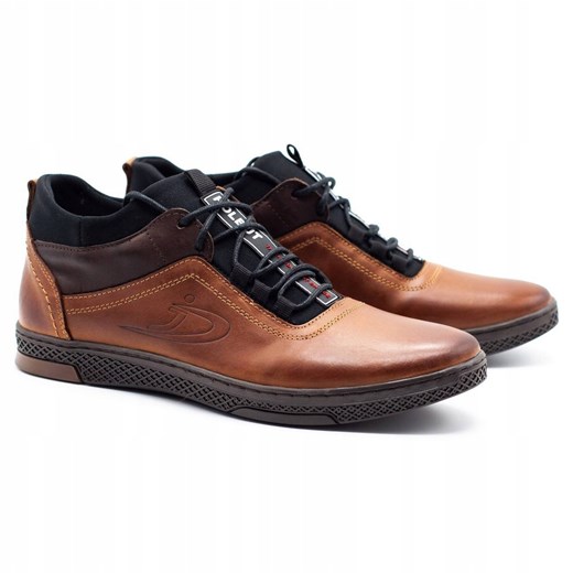 Polbut Buty męskie zimowe K27F camel brązowe Polbut 39 ButyModne.pl wyprzedaż