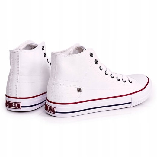 Męskie Klasyczne Wysokie Trampki Big Star DD174251 Białe 41 okazja ButyModne.pl