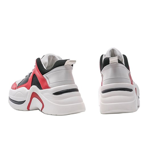 Czerwone sneakersy Thenisse białe czarne 37 ButyModne.pl