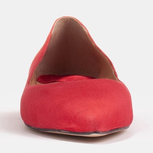 Marco Shoes Baleriny damskie z niskimi bokami czerwone Marco Shoes 39 ButyModne.pl