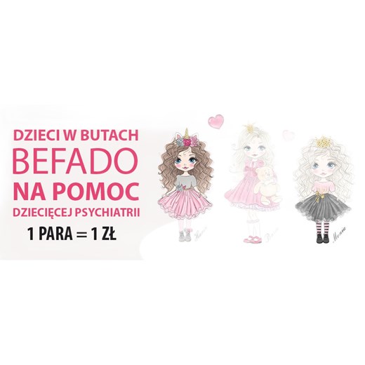 Befado obuwie dziecięce  114X452 różowe 25 okazyjna cena ButyModne.pl