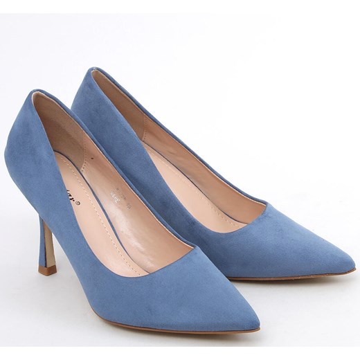 Szpilki damskie zamszowe Giorgia Blue niebieskie 40 ButyModne.pl
