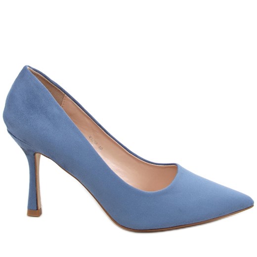 Szpilki damskie zamszowe Giorgia Blue niebieskie 39 ButyModne.pl