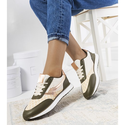 Buty sportowe damskie sneakersy wiązane