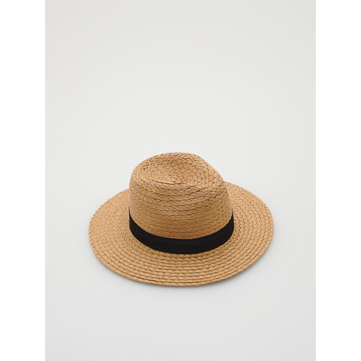 Reserved - Pleciony kapelusz z papierowej słomki - Beżowy Reserved L Reserved