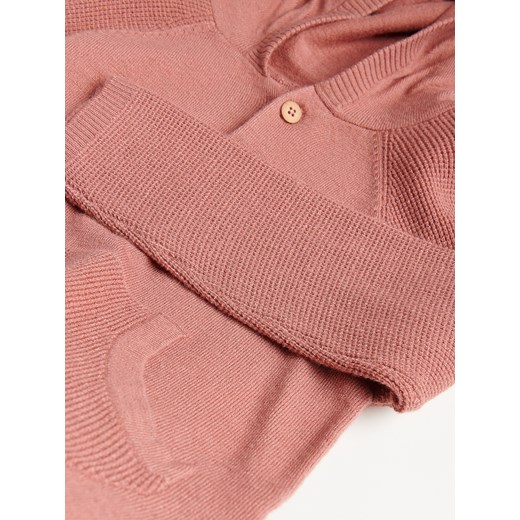 Reserved - Oversizowy sweter z kapturem - Różowy Reserved 92 Reserved