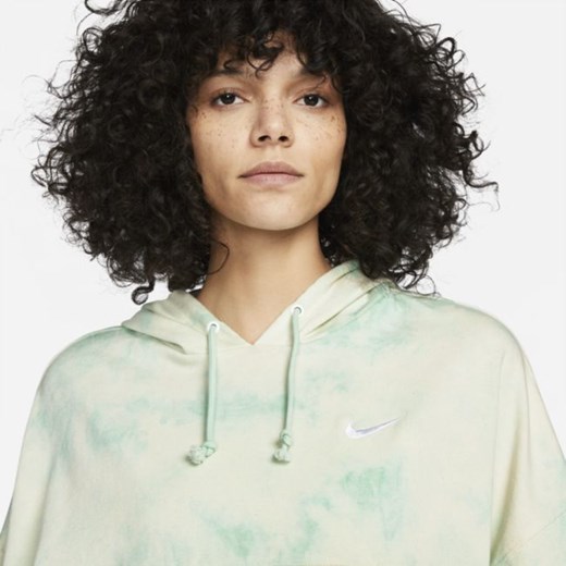 Damska dżersejowa bluza z kapturem z efektem sprania Nike Sportswear - Zieleń Nike 2XL Nike poland