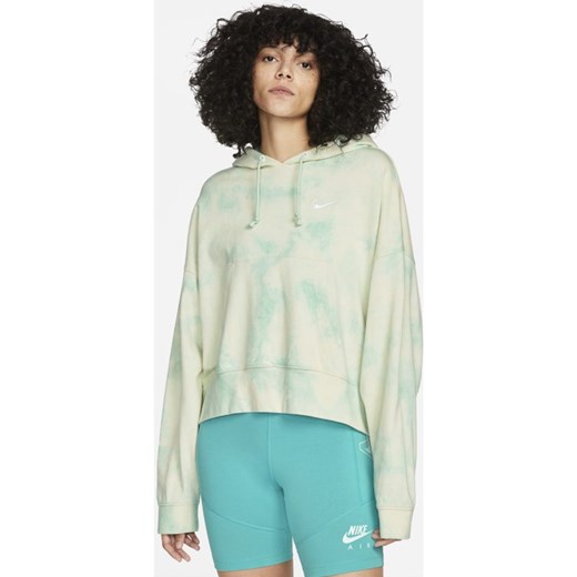 Damska dżersejowa bluza z kapturem z efektem sprania Nike Sportswear - Zieleń Nike M Nike poland