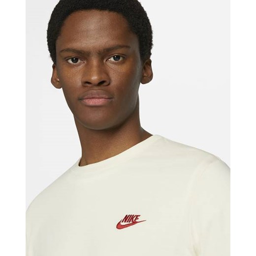 Koszulka Nike Sportswear CLUB TEE (DQ3948-113) Beige/Rot Nike M Street Colors