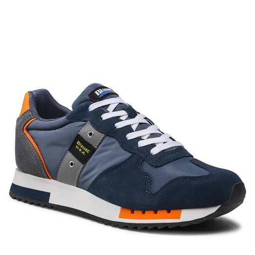 Sneakersy BLAUER - S2QUEENS01/STO Navy/Orange 43 eobuwie.pl