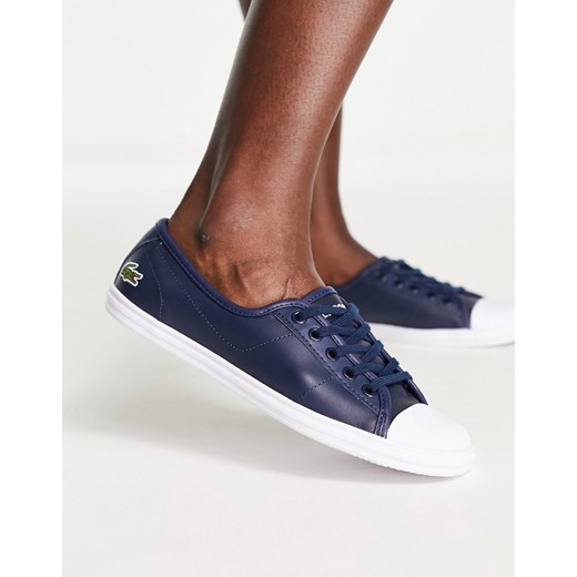 Lacoste – Ziane – Granatowe buty sportowe z gładkiej skóry-Granatowy Lacoste 38 wyprzedaż Asos Poland